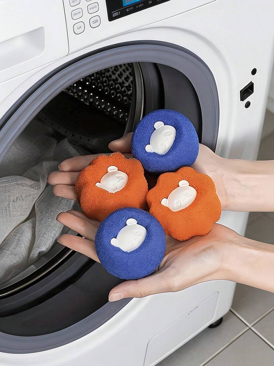 Bolas reutilizables para la secadora de ropa, eliminan el pelo de mascotas, reducen las arrugas, ahorran tiempo de secado, adecuadas para lavados delicados y pesados, sin necesidad de electricidad