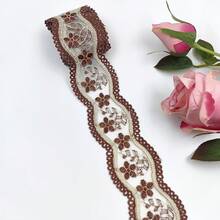 1 Yard Embroidered Lace Trim, DIY Collar, Cuff, Skirt Hem Sewing Accessory, Home Textile Material - 1 Yard - View 7