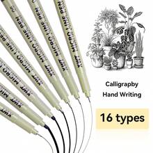 Bộ bút bi đầu nhọn Fine Point Series, 12+1 chiếc - Màu đen, đầu nhọn, bao gồm 16 kích cỡ bút khác nhau, bút chuyên dụng cho nghệ sĩ với ngòi 0.3-1.0mm, khô nhanh, mực đen không thấm nước, bộ bút vẽ minh họa đầu nhọn dành cho nghệ sĩ, thích hợp để phác thảo chi tiết, ghi chú, viết nhật ký, vẽ truyện tranh, thư pháp, vẽ kỹ thuật, vẽ tranh biếm họa. Ý tưởng quà tặng tuyệt vời cho mùa tựu trường 2026, đồ dùng văn phòng phẩm nghệ thuật. - Bộ - Xem 10