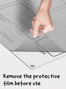 1pc Weekly Planner Acrylic Decorative Magnetic Sticker (Comes With 6 Magnetic Whiteboard Pens), Erasable Transparent Waterproof Refrigerator Sticker, Memo Board, Whiteboard For Home Use - I - View 8