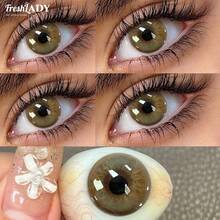 FRESH LADY Freshlady 1 Pair 14.2mm Yearly Disposable Natural Brown , Soft , Daily&Comfortable - Yearly Disposable - View 3