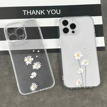 1个极简清新雏菊透明软手机壳 - 無色 - 查看 2