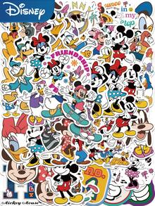 Disney 50pcs Cartoon Mickey Mouse Sticker Decals For Laptop Luggage Skateboard Notebook Phone Guitar Helmet Graffiti Aesthetic Stickers Gifts Toys - A - View 6