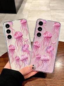 1个柔软硅胶水母手机壳，兼容华为、荣耀、摩托罗拉、三星Galaxy A04e/12/A13/A14/A34/A50/A52/A53/A54/S21/S22/S23/S24/S25/S25 Ultra/S25 FE/S26/S26 Plus/S26 Ultra/S26 Edge、6A/7A/8A、12T/13T/15T/15T Pro - 無色 - 查看 3