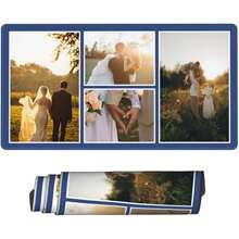 1PC Personalized Photo Large Mouse Pad With Stitched Edges, Custom Rectangle Mousepad Gift For Friend Girlfriend Boyfriend, Perfect Boy Gift For Birthday, Anniversary, Valentine's Day, 2026 Back-To-School Season - 23.6" X 13.8" - 4 Photos - View 2