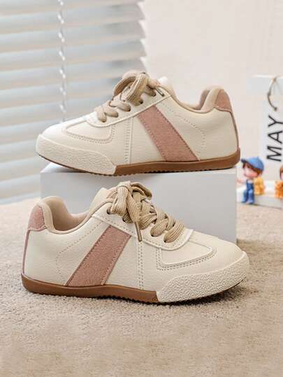 2026 Spring New Kids Sports Shoes, 1 Pair Toddler Comfortable White Shoes, Cute Baby Walking Shoes, Fashionable Outdoor Training Shoes For Infants, Soft Casual Shoes