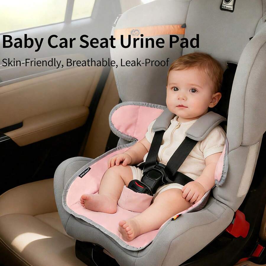 Car Seat Protector For Infant Potty Training Waterproof Soft Nonslip Backing Piddle Pad Carseat Liner - Dusty Pink - View 1