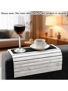 1个木质扶手托盘，实木材质，专为保护扶手而设计，带可折叠杯架，适用于客厅沙发和电视，可作置物架，方便女性收纳整理旅行必备品、返校宿舍用品，亦可作房间装饰。 - 彩色 - 查看 10