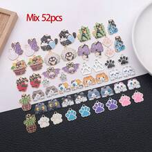 1pack Enamel Cat Charms Alloy Enamel Pendants Cute Animal Pendants Lovely Cute Kitty Charm For Bracelet DIY Necklace Earrings Keychain Dangle Craft Jewelry Making - Multicolor - View 14