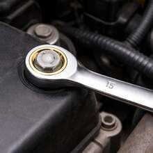 12-Piece Metric Ratcheting Combination Wrench Set 8–15mm, Double-Ended Open & Box End Spanner Set For Auto & Mechanical Repair - 12pcs - View 5