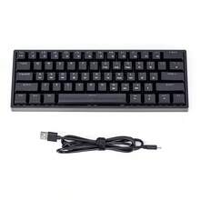 1pc K33 Wired Mechanical Gaming Keyboard, Detachable 61-Key RGB Backlit Blue Switch Mechanical Keyboard, Computer Accessory - View 13