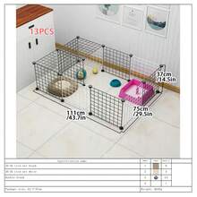 Clôture pour animaux de compagnie emboîtable, cage pour petits animaux, parc à lapin DIY, convient pour les hamsters, furets, lapins, chiots, chatons et autres petits animaux de compagnie pour une utilisation en intérieur - Version assemblée - Voir 11