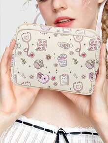 新款 Ouchie 收纳袋 - 医疗包、洗漱包、旅行必备，色彩缤纷，可收纳药品、化妆品和旅行用品 - 送给亲朋好友的理想礼物，个人护理收纳神器 | 设计新颖，便携式旅行洗漱包，带拉链，符合航空标准，可收纳药品、医疗用品等。（图案随机裁剪）药袋、药盒、药瓶、药罐、医院包、急救包、药品收纳包、药品储物袋、邮轮必备、度假必备、旅行用品 - 彩色 - 查看 3