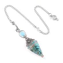 CUPIDCRYSTAL 1/5pcs Turquoise Healing Pendants Necklace With Silver Chain, Great Gift Choice And Best Meditation Crystal Gift For Mother's Day - Turquoise - View 6