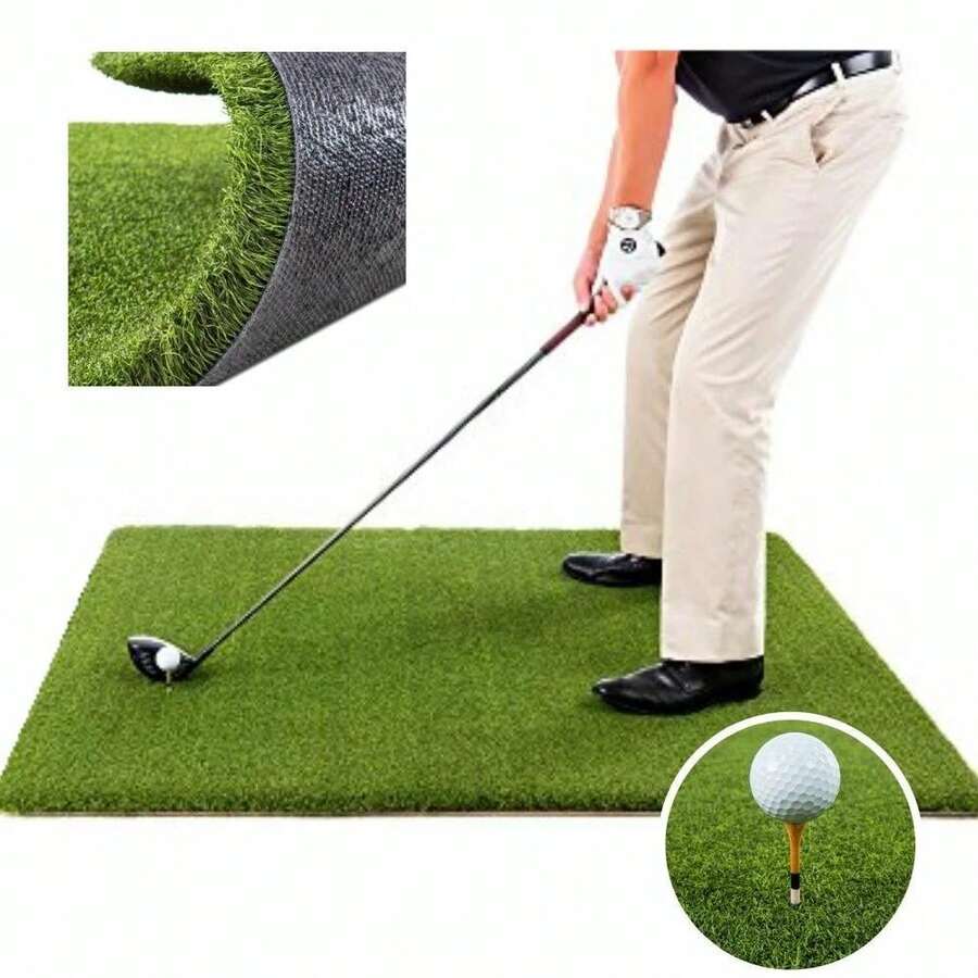 Tee Grass Golf Practice Mat Driving Range Mat Pitching Chipping 2.50m X 1.50m - Multicolor - View 1