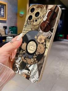 磁性胶带彩绘穿孔米色简约时尚创意防震手机壳，兼容 17/ 17 Pro/ 17 Pro Max/ 16/11/16 Pro/16 Plus/16 Pro Max/16 e/15 Pro Max/13/14/12/XS/XR/7G/8P，兼容三星 Galaxy S25/S25 Plus/S25 Ultra/A16/A36/A26/A56/A50/A12/A32 S26 S26 Plus - 彩色 - 查看 3