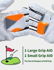Golf Training Grip Aid - Golf Swing Trainer Tool Posture - Golf Club Grip AIDS For Outdoor/IndooTraining Grip Aid - Swing Trainer Tool Posture - Club Grip Aids For Outdoor/Indoor Swing PracticeTraining Grip Aid - Swing Trainer Tool Posture - Club Grip Aids For Outdoor/Indoor Swing Practicer Swing Practice - 1 Nhỏ + 1 Lớn - Xem 2
