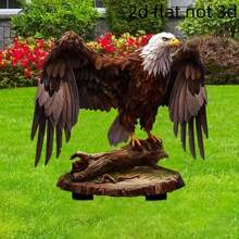 Cọc trang trí sân vườn hình chim đại bàng 2D bằng acrylic - Vật trang trí ngoài trời đa năng, phù hợp cho cây trồng trong chậu và bãi cỏ, tuyệt vời cho vườn, sân sau và hiên nhà. - A - Xem 6