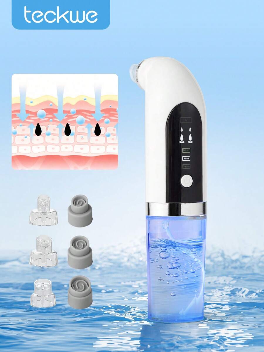 Teckwe Blackhead Remover Vacuum, Face Vacuum Pore Cleanser For Women & Men, Micro Small Bubble Acne Nose Deep Cleaning - White - View 1