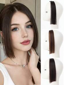 韩式刘海假发，公主风接发，自然中分刘海，合成材质，配有发夹、发卡、发卡、发卡、发饰等配件 - 彩色 - 查看 8