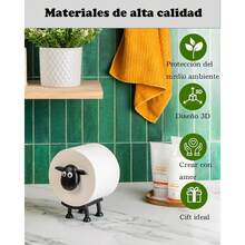 3 Piezas Porta Rollos Papel de baño,Soporte para Papel higiénico,No Hay Necesidad de perforar, la Imagen de Las ovejas Lindas Me - A - Ver 5