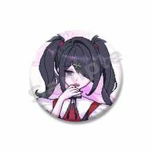 Cool Pink Needy Girl Pin de solapa Kangel Ame Chan insignia de dibujos animados hojalata broche redondo sombrero mochila accesorios regalos para fanáticos del juego T7EN - estilo-21 - Ver 21