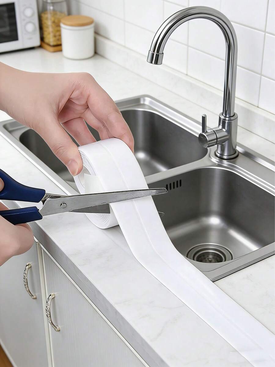 1条防水自粘密封胶带，柔性厨房浴室填缝条，防霉密封胶带，适用于水槽、浴缸、马桶、台面边缘密封和缝隙填充 - 彩色 - 查看 1