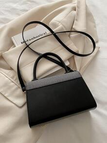 Elegant Versatile Commuter Small Square Casual Chic Women's Handbag, Fashionable Niche Stylish Shoulder Crossbody Bag - Black - View 11