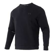 Under Armour Men's Casual Loose Comfortable Ribbed Crew Neck Pullover Sweatshirt, Soft Double-Layer Knit Fabric Long Sleeve Athletic Sweatshirt 1381688-001 - Black - View 2