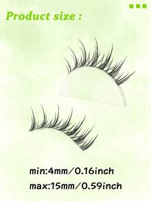 10对漫画风水润假睫毛，全透明DIY假睫毛，适合初学者日常使用 - 黑色 - 查看 10