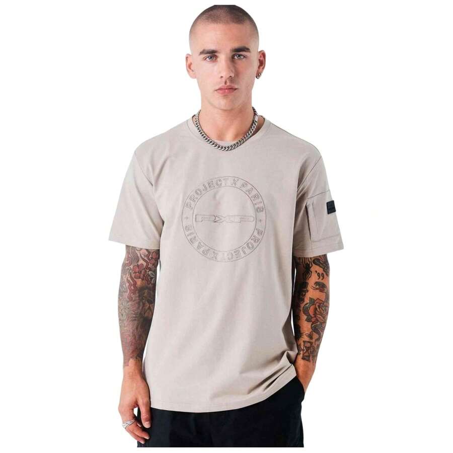 Men Sports Tees & Tanks - Beige - View 1