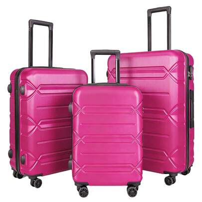 YSTYLE Ultra-Light And Spacious Hardside Trolley Suitcase, Side Combination Lock With TSA, 4 Wheels For Easy Transport
