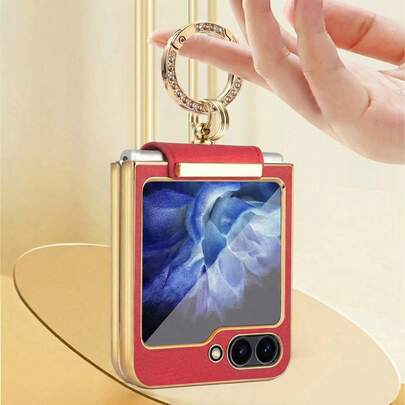 Funda de teléfono plegable a prueba de golpes con strass brillante, funda de teléfono de moda para mujer con agarre de anillo y protección de lente, compatible con Samsung Galaxy Z Flip 7/6/5/4/3, regalo de Pascua y fiesta