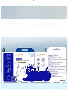 一次性宠物清洁棉签，含清洁精油，可用于清洁狗狗和猫咪的耳朵、眼睛，去除耳垢、眼药水和泪渍，清洁棒，深受爱狗人士和狗妈妈以及爱猫人士和猫妈妈的喜爱，温和清洁。 - 彩色 - 查看 4