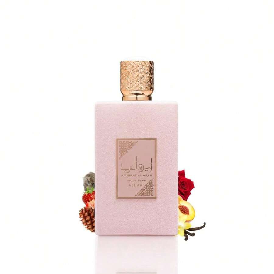 Lattafa Asdaaf Ameerat Al Arab Prive Rose Eau De Parfum 100ml – Sweet Rose Vanilla Floral Perfume For Women, Soft Musky Amber Fragrance, Long Lasting Luxury Scent Gift For Her - Asdaaf Ameerat Al - Xem 1