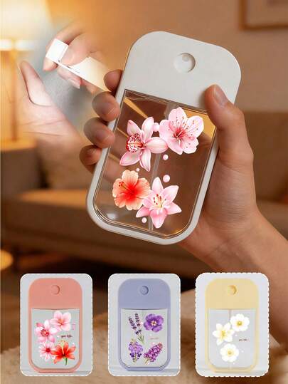 Sticlă spray portabilă reîncărcabilă de 45 ml cu modele florale și literele "You Life", pentru parfum, dezinfectant de mâini și cosmetice, loțiune, toner, parfum etc., sticlă spray de călătorie, reumplere parfum, sticlă spray de parfum, accesorii de călătorie