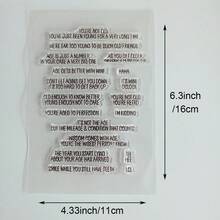 Handmade DIY Photo Album & Card Decorative Transparent Rubber Stamps, Transparent Stamps With Inspirational Quotes - Seal - View 11