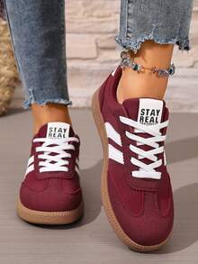 Giày bệt nữ mùa hè, kiểu dáng thường ngày, giày thể thao đế mềm nhẹ phối màu mới mùa xuân 2025. - 2635 Màu đỏ rượu vang - Xem 6