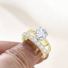 1 Set S925 Silver 2.7 Carat Moissanite Ring, Suitable For Women's Daily Wear - 1 Set Of 2.7CT - View 14