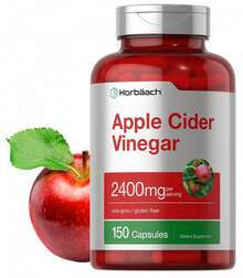 Selling Fast!Apple Cider Vinegar Capsules| 2400mg| 150 Count| Non-GMO| By Horbaach 840050600757|.Women's Health. - 1 - 查看 8