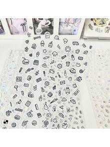 原创卡通小图案装饰贴纸,可爱卡片剪贴簿DIY贴纸,卡通可爱小图案贴纸,可爱卡通装饰贴纸,适用于笔记本、笔记本电脑、滑板、剪贴簿、相册和水瓶 - DIY装饰和节日礼物剪贴簿用品文具趣味贴纸 - 可愛deco小圖案貼紙 - 查看 4