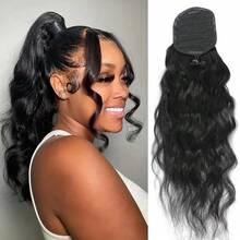 BINF Valentine's Date Look Body Wave Human Hair Drawstring Ponytail Extension Spring Flower Sea Check-In Drawstring Ponytail Human Hair For Women Spring Outing Style Body Wave Ponytail Human Hair 100g/3.53oz Valentine's Confession Look 12A Remy 100% Human Hair Ponytails Couple Photo Shoot Style Natural Black Color #1b Flower Sea Date Look 8-26 Inch 12A Brazilian Remy Virgin Human Hair Ponytail Extensions For Women Spring Commute Style Black Ponytail Extension-26 Inch Long Curly Wavy Body Wave Pony Tail Hair Extension Valentine's Day Limited Wig 120Gram Remy Hair For Daily Use Valentine's Sweet Style Soft And Sleek Valentine's Confession Wig - Body Wave Drawstring Ponytail - 查看 8
