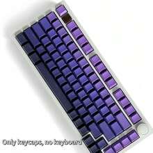 134键PBT双色注塑键帽套装，渐变紫色，OEM高度，高品质，兼容MX轴，适用于60/65/75/87/98/104/108键机械键盘 - 紫色 - 查看 9