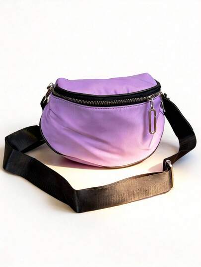 Riñonera Lila con Correa Negra Ajustable