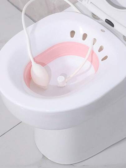 1 szt. składana, przenośna wanna poporodowa, odpowiednia dla kobiet po porodzie, kobiet w ciąży, na hemoroidy, do czyszczenia krocza, codzienny dodatek do łazienki, wielokrotnego użytku wanna podróżna, wąż z spryskiwaczem zapobiegającym przepełnieniu, artykuły łazienkowe