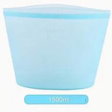 1 pieza Bolsas de almacenamiento de alimentos de silicona - Reutilizables, a prueba de fugas & Contenedores con cierre vertical para frescura - Esenciales de cocina, 17.6oz/35.2oz/52.8oz - Multicolor - Ver 15