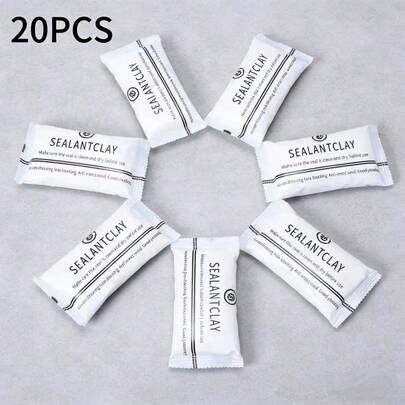 20-Count Waterproof Sealant Putty – Quick Repair Mastic For Wall Holes, Pipe Connections & AC Gaps (Instant Adhesive, Mold-Resistant, Paintable)