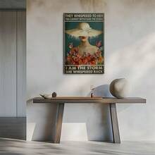 2D Flat, Posters & Prints 1Pc Framed Wall Art Women's Power, Butterflies And Roses, Vintage Art Style Canvas Poster Paintings Ideal Gift For Living Room Bedroom Corridor Wall Decor Room Decoration Ready To Hang - 印花 - 查看 3