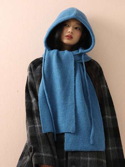 Women's Balaclava Hat, 2-In-1 Multifunctional Knitted Hat, Knitted Ski Face And Neck Warmer Mask, Windproof Hat For Outdoor Use In Winter And Autumn