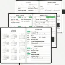Weekly Planner With Calendar 160 Pages Habits Tracker Journal Organizers 4.3x5.8 Inch Portable Notebook For Daily Planning Study Work Travel Black Red Green Blue - black - 查看 3